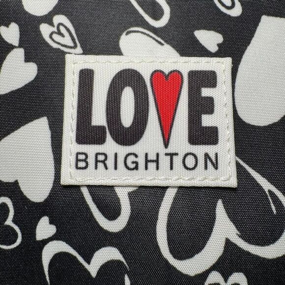 Brighton Endless Love Black & White heart mini backpack adjustable straps main image 6